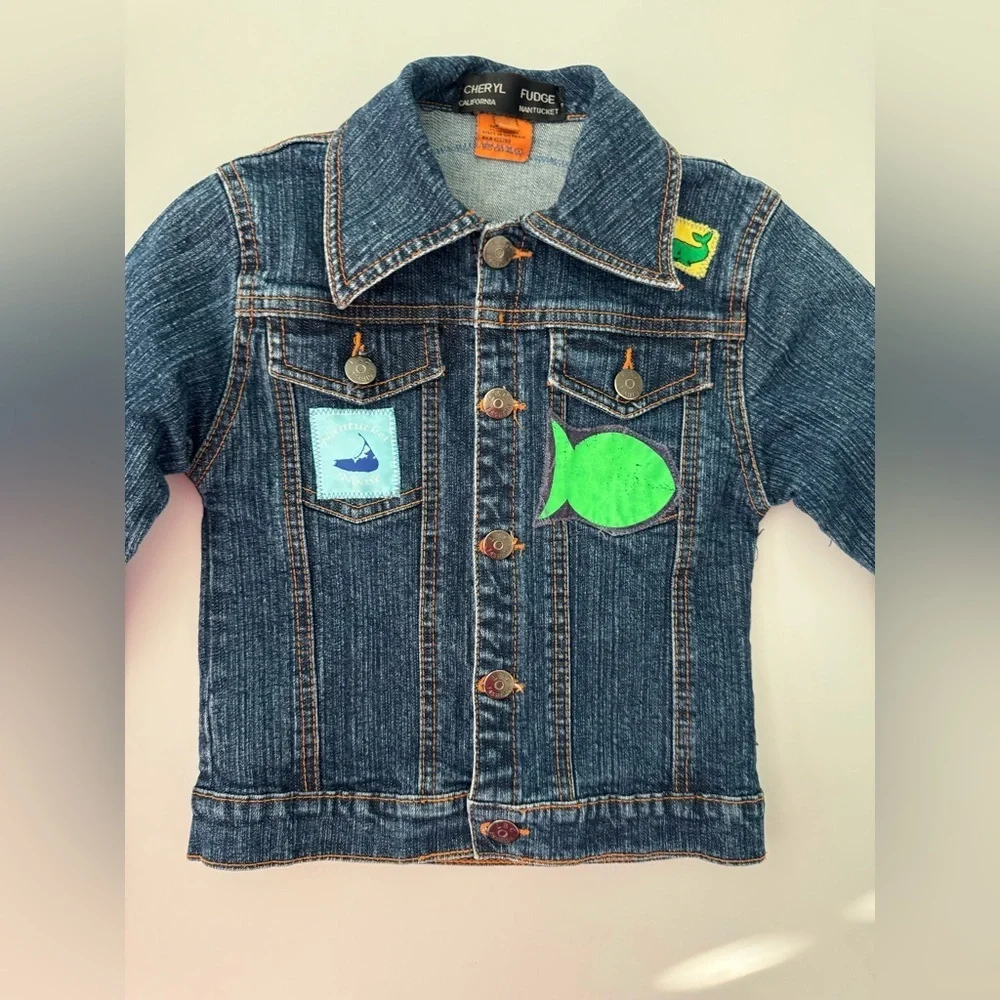 Cheryl Fudge Kids Denim Jacket Embroidered Details Size 6